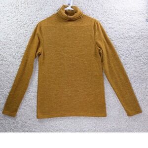 H2H Thermal Base Layer Turtleneck Mens Small Mustard Yellow Stretch